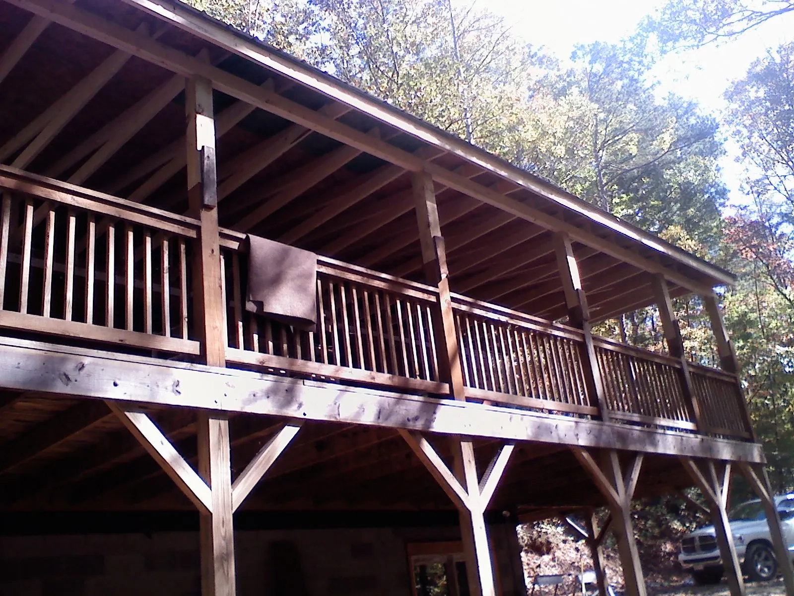 Timber framing under a new elevated porch and deck — Roof Leak Repair in New Britain by Roofing Brothers